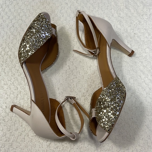 Emma Go Jolene Glitter Champagne and Cream Heels - Picture 6 of 10